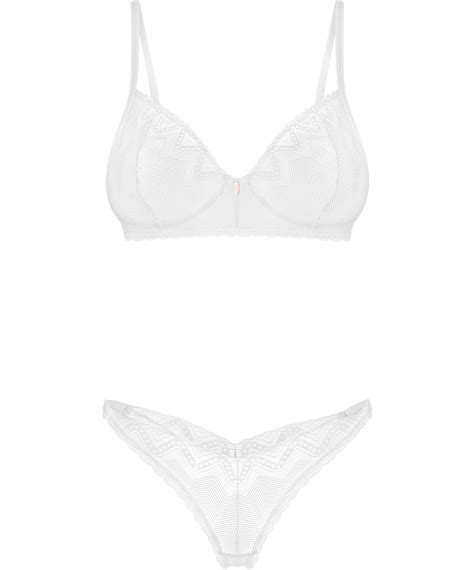 Obsessive Alissium White Sheer Mesh Lingerie Set SEXYSTYLE Eu