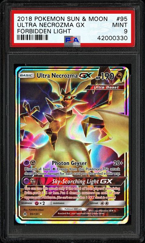 2018 Pokémon Sun And Moon Forbidden Light Non Sportstcg Cards Psa