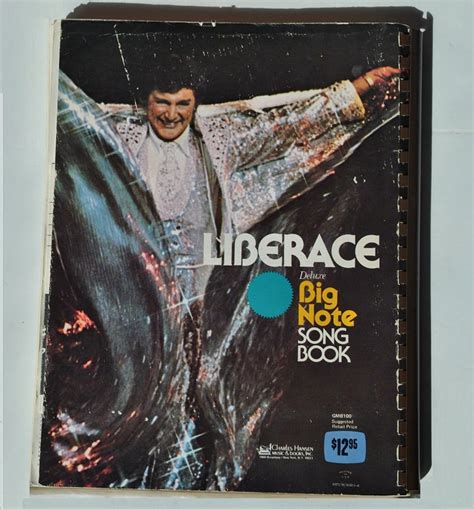 Liberace Deluxe Big Note Song Book Signed Wdrawing Etsy