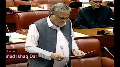 Leader Of The House Ishaq Dar Is Presenting A Resolution Regarding