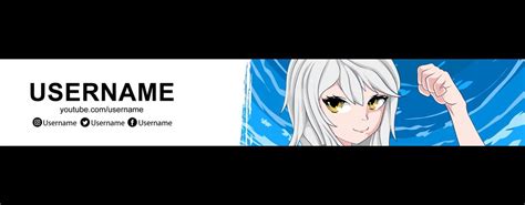 Premium Vector Anime Youtube Banner Design Template