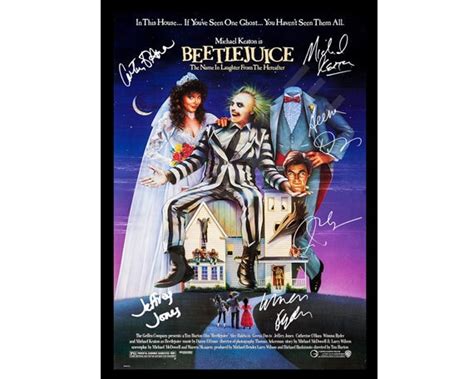 Beetlejuice Original Movie Poster With Cast Signatures A4 Etsy