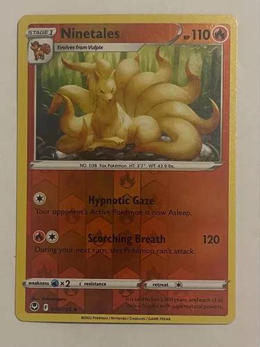 Pokémon Tcg Ninetales Reverse 018 195 Meses sin intereses