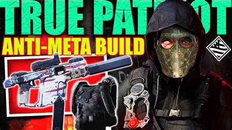 Meta True Patriot Armor Regen Shield Free Build The Division