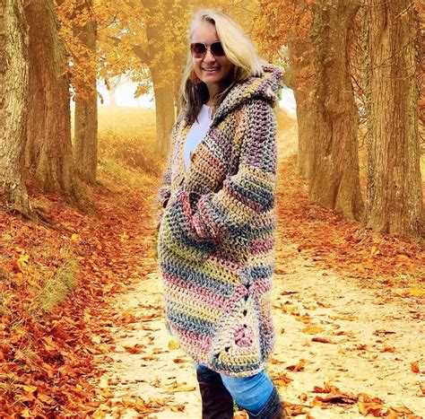 Crochet Coat Pattern Boho Crochet Pattern Hooded Sweater Etsy