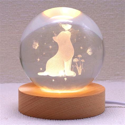 Buy Miramar Flower Crystal Ball Night Light 2 4 Inch Glass Ball Night