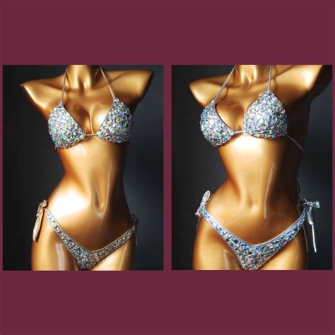 Rhinestone Bikini Etsy