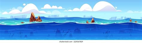 Cartoon Underwater Scene Bubbles Images Stock Photos Vectors