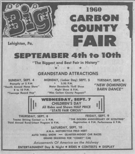 Lehighton Fair 1960 - Newspapers.com