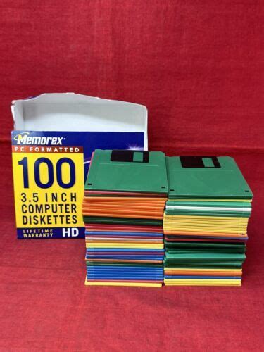 89 NEW Memorex Rainbow Floppy PC Disk IBM Formatted 3 5 Computer