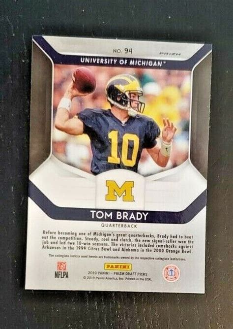 2019 Panini Prizm Draft Picks Prizms Pink Pulsar 94 Tom Brady EBay