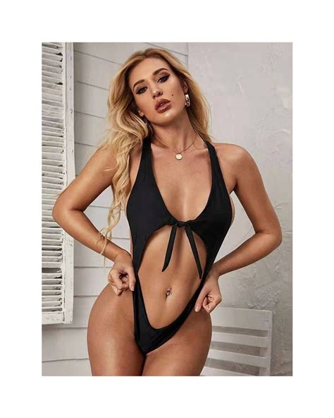 Bikini De Una Pieza De Color S Lido Traje De Ba O Sexy Para Mujer