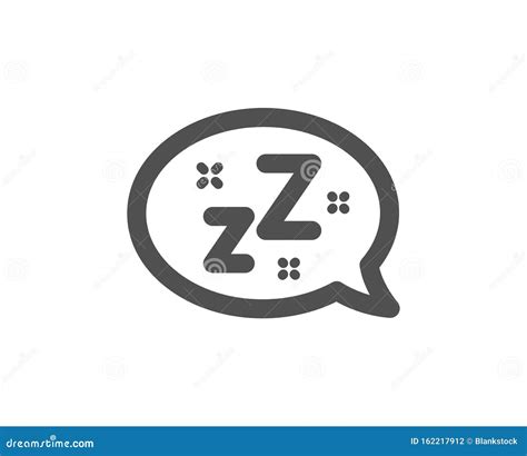 Sleep Icon Zzz Speech Bubble Sign Chat Message Vector Stock Vector