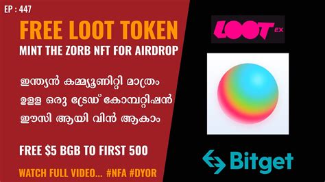 FREE Loot Token Mint ZORB Rainbow NFT Win Upto 1000 On Bitget