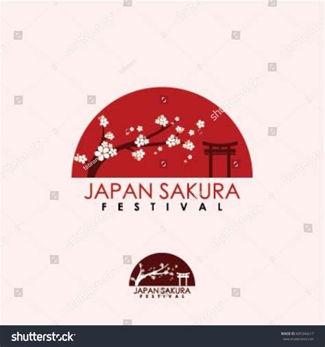 Japan Sakura Festival Logo Vector Template Stock Vector Royalty Free