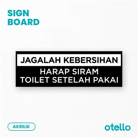 Jual Harap Siram Toilet Setelah Pakai Sign Label Jagala Kebersihan Wc