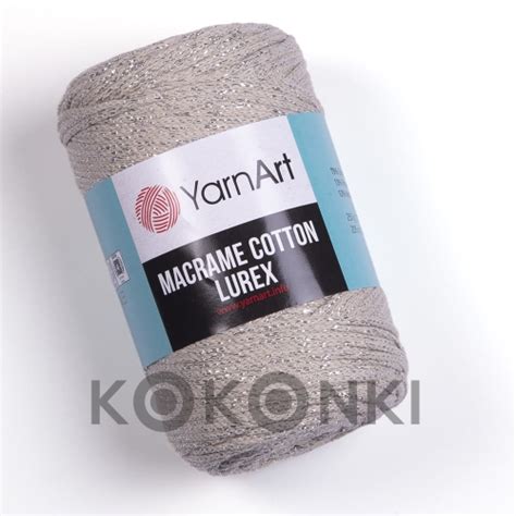 Sznurek Yarnart Macrame Cotton Lurex Mm Jasny Be Z Nici