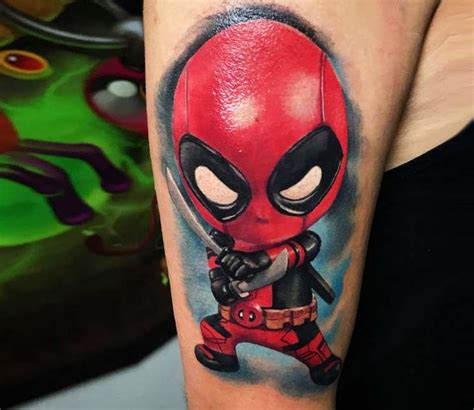 Deadpool Tattoo On The Arm