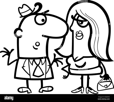 Cartoon girl talking Black and White Stock Photos & Images - Alamy