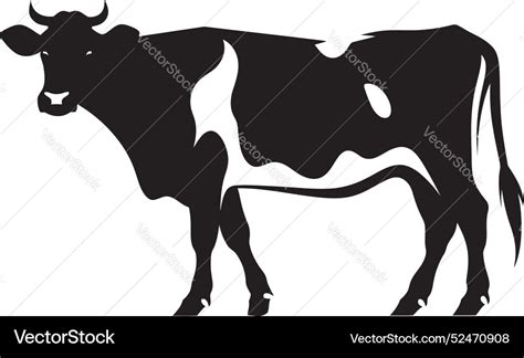 Graceful grazing majesty elegant cow design Vector Image