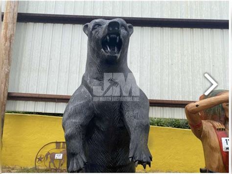 8' METAL BLACK BEAR STATUE - Jeff Martin Auctioneers, Inc.