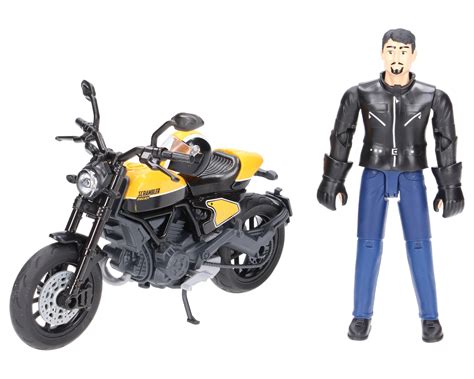 Bruder 63053 Motor Ducati Scrambler z figurką Zabawki dla chłopców