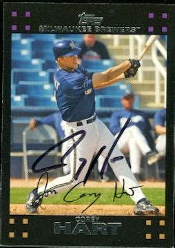 Corey Hart autographed Baseball Card (Milwaukee Brewers) 2007 Topps #404