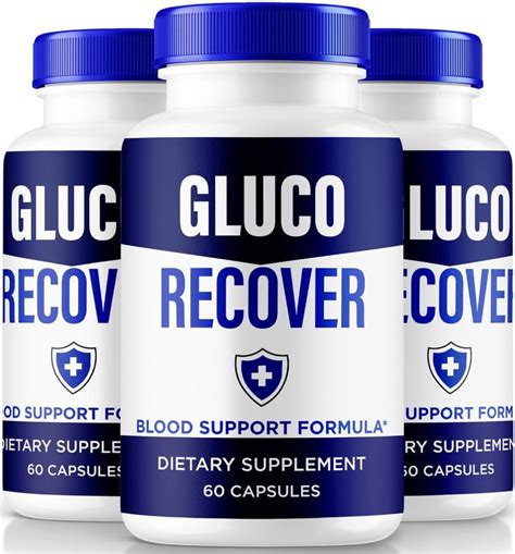 3 Pack Gluco Recover Capsules Official GlucoRecover All Natural