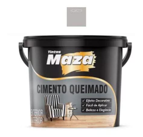 Cimento Queimado Parede Kg Premium Maza Cor Original