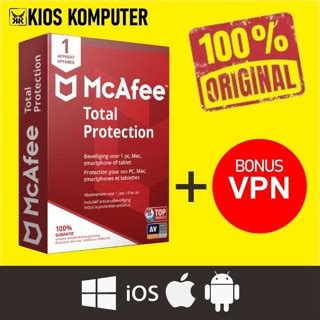 Jual Original Mcafee Antivirus Vpn Total Protection Th