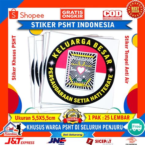 Jual Stiker PSHT Keluarga Besar Persaudaraan Setia Hati Terate Merah