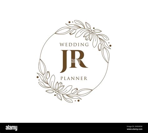 JR Initials letter Wedding monogram logos collection, hand drawn modern ...