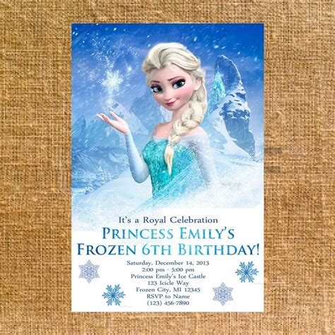 Customized Frozen Birthday Party Invite Digital By Ck5designs1 Disney