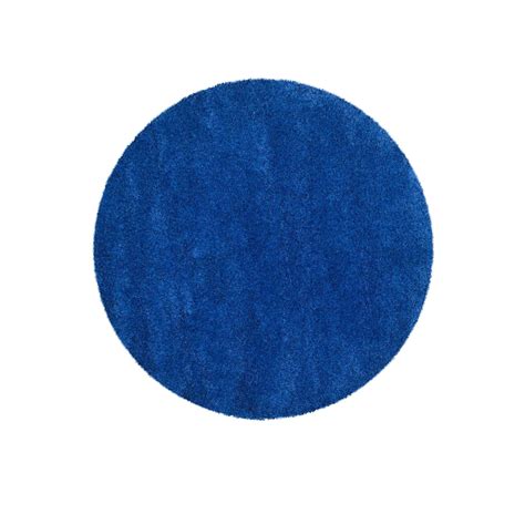 Plush Carpet Circle Electric Blue Event Rug Rental Formdecor