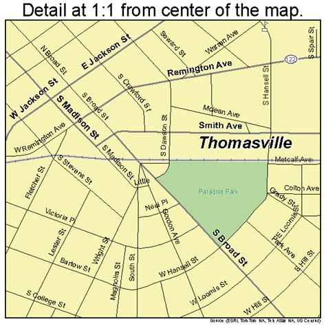 Thomasville Georgia Street Map 1376224