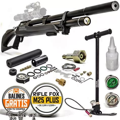 Rifle Pcp Fox M25 Cal 5 5mm Plus Inflador Pcp Fox 300bar