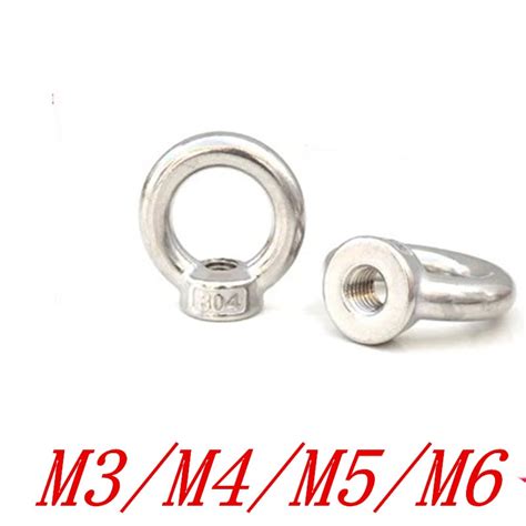 1 5pcs DIN582 M3 M4 M5 M6 M8 M10 304 Stainless Steel Marine Lifting Eye