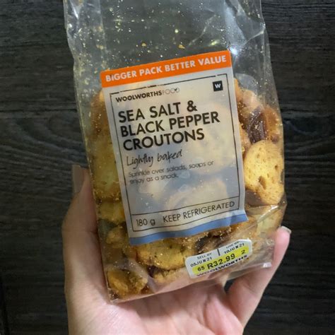 Woolworths Food Sea Salt And Black Pepper Croutons Reviews Abillion