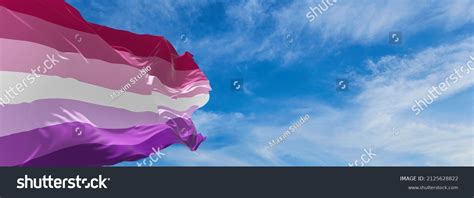 Ace Lesbian Pride Flag Waving Wind Stock Illustration Shutterstock