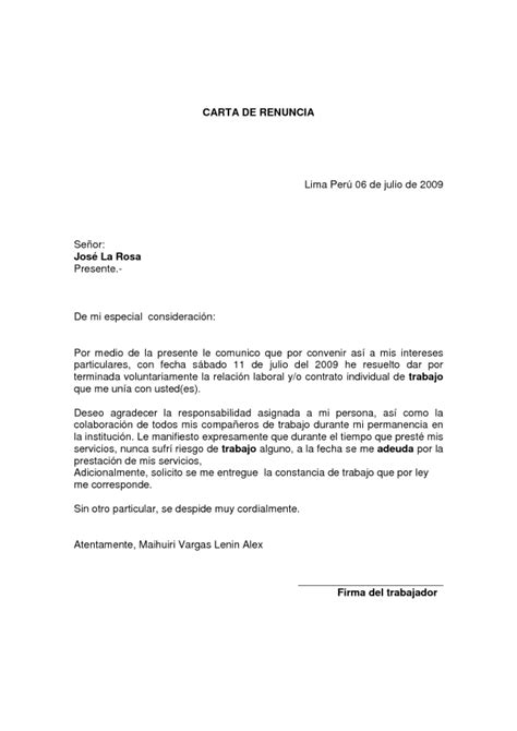 Tu Plantilla Express Carta De Renuncia Documento Editable