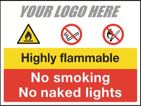 Highly Flammable No Smoking Aura Sign Shop