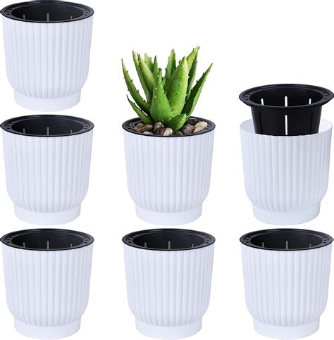 Herefun Vaso Da Fiori Auto Irrigazione Pezzi Vaso Per Piantecon