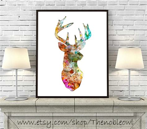 Watercolor Deer Art Print, Watercolor Print, Watercolor Illustration ...