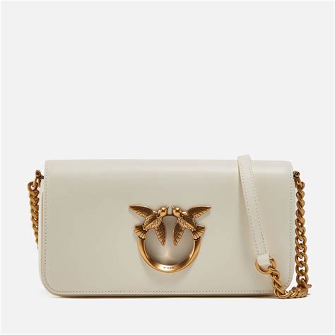 Pinko Love Click Baguette Vitel Mini Crossbody Bag In Natural Lyst