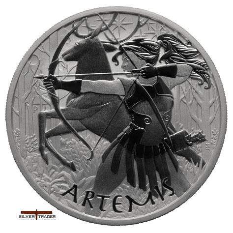 Artemis Gods Of Olympus Tuvalu Oz Silver Bullion Coin