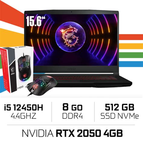 Msi Gf63 12ucx Thin I5 12650h8gb512gb Ssdrtx2050 4gb156 Win11