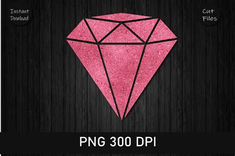 Pink Glitter Diamond Clipart Graphic by Rizu Designs · Creative Fabrica