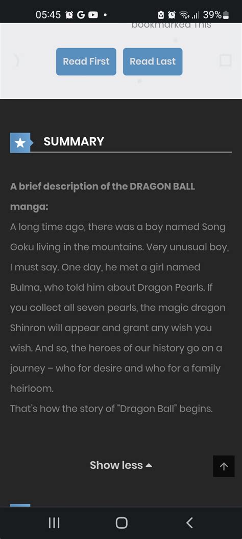 Read DRAGON BALL - manga Online in English