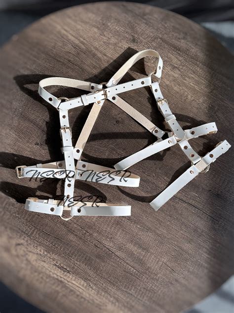 Leather Lingerie Harness And Cuffs Harness Lingeries Leather Lingerie For Women Etsy