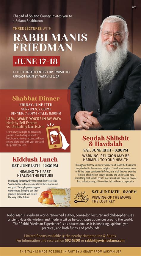 Rabbi Manis Friedman - JewishSolano.com